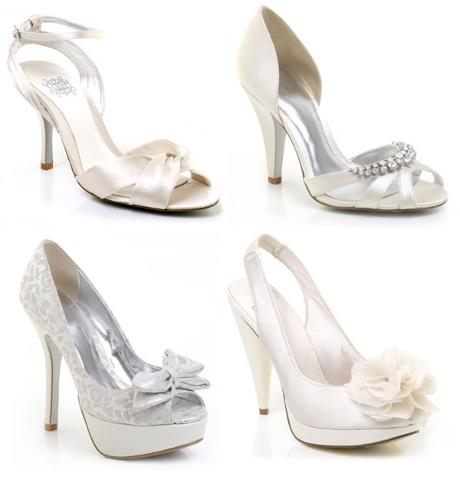 Bijele, bež ili srebrene cipele za vjenčanje