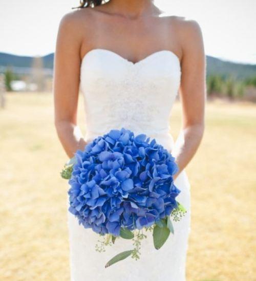 Plavi vjenčani buket